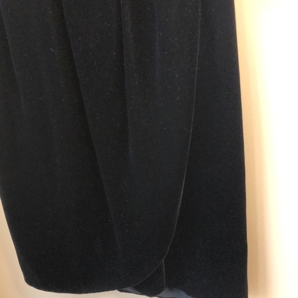 Miss O by Oscar de la Renta Black Velvet One Shoulder Dress Size 4- Stunning! - Picture 4 of 8